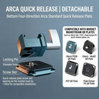 NATO Rail Clamp For DJI RS Series Stabilizer Arca-Swiss Compatible QR Mount Adapter, XILETU PC-38, XILETU PC-38A