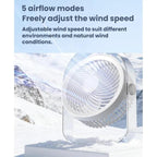 Dormitory Outdoor Desktop Night Light Silent Fan With Night Light, White Direct Plug, Purple Direct Plug, White Rechargeable, Purple Rechargeable