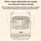 USB Rechargeable Desktop High-Power Fan With Night Light
