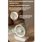 USB Rechargeable Desktop High-Power Fan With Night Light