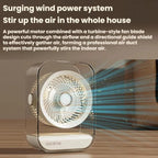 USB Rechargeable Desktop High-Power Fan With Night Light