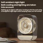 USB Rechargeable Desktop High-Power Fan With Night Light