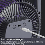 Desktop Wall-Mounted Electric Fan With Light Air Circulation Fan