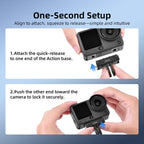 BRDRC For DJI Magnetic Quick-Release Base Two-Claw Stand Extension Accessory, For Osmo Action 6 / Nano, For Osmo Action 3 / 4 / 5 Pro / Osmo 360