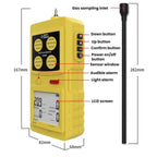 SMART SENSOR 4 In 1 Oxygen/Hydrogen Sulfide/Carbon Monoxide Gas Detector, AR8900