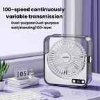 F2 Desktop Quiet Fan With 100-Speed Stepless Speed Control Smart Digital Display Fan With Light