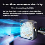 F2 Desktop Quiet Fan With 100-Speed Stepless Speed Control Smart Digital Display Fan With Light