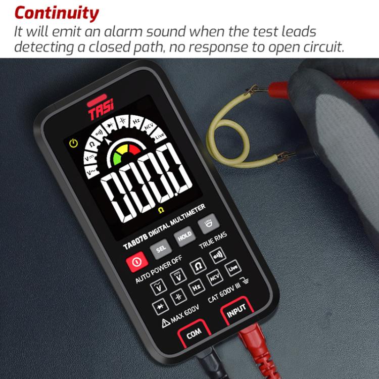 Digital Fully Automatic Smart Burn-Proof Multifunction Large-Screen Multimeter Voltage Resistance Frequency Tester, TASI TA807A, TASI TA807B With Capacitance Test