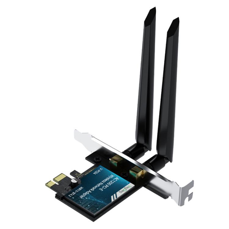 VegGieg 2 In 1 Desktop Gigabit PCIe Wireless Network Adapter, AC1200 PCI-E to WIFI 5 + Bluetooth 4.2/5dB
