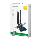 VegGieg 2 In 1 Desktop Gigabit PCIe Wireless Network Adapter, AC1200 PCI-E to WIFI 5 + Bluetooth 4.2/5dB
