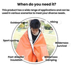 3 In 1 Multifunctional Emergency Blanket Portable Outdoor Moisture-Proof Mat & Survival Tarp