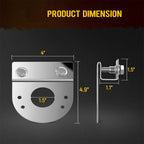 2pcs Car Stainless Steel Under Lamp Bracket Universal Clamp-On Mounting Light Holder For Trucks & Pickups, 90 Degree, 45 Degree