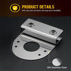 2pcs Car Stainless Steel Under Lamp Bracket Universal Clamp-On Mounting Light Holder For Trucks & Pickups, 90 Degree, 45 Degree