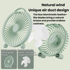 Portable Desktop Fan High-Wind Table Fan For Dormitory & Office, 4 inch Plug-in White, 4 inch Plug-in Green, 4 inch Plug-in Pink, 6 inch Rechargeable White, 6 inch Rechargeable Green, 6 inch Rechargeable Pink