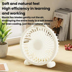 Portable Desktop Fan High-Wind Table Fan For Dormitory & Office, 4 inch Plug-in White, 4 inch Plug-in Green, 4 inch Plug-in Pink, 6 inch Rechargeable White, 6 inch Rechargeable Green, 6 inch Rechargeable Pink
