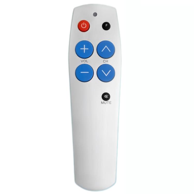 7-Key Universal Learning Remote Control For Seniors Large Buttons Easy To Use IR Remote For TV/STB/DVD/DVB/HiFi, Silver, Black, Backlit Edition