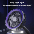 Foldable Air Circulator Fan With Battery Indicator Household Desktop & Wall-Mounted Fan With LED Light