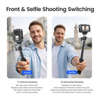 aMagisn PC Material Camera Cage for DJI Action 5 Pro / 4 / 3 with Quick Release Vertical/Horizontal Shoot Support, Cold Shoe Mount & 1/4-inch Thread, Action 5 Pro /4/3 PC Cage
