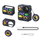 For DJI Osmo Nano aMagisn Fun Pattern Silicone Case 5-in-1 Full Body Protective Cover Skin with Lens Cap