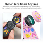 For DJI Osmo Nano aMagisn Fun Pattern Silicone Case 5-in-1 Full Body Protective Cover Skin with Lens Cap