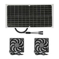 15W Solar Panel With Dual Fans Outdoor BBQ Exhaust Fan