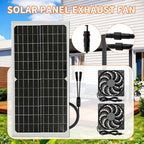 15W Solar Panel With Dual Fans Outdoor BBQ Exhaust Fan