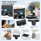 aMagisn Metal Magnetic Quick Release Mount 2.0 Lockable Adapter for DJI Osmo 360/ Action 5 Pro/4/3, For DJI Osmo 360/ Action 5 Pro/4/3