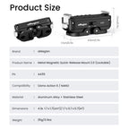 For DJI Osmo Action 6 / Nano aMagisn Metal Magnetic Quick Release Mount 2.0 Lockable Adapter, For DJI Osmo Action 6 / Nano