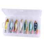 Luminous Wood Shrimp Squid Jig Fluorescent Octopus Saltwater Fishing Lure, HENGJIA 14pcs /Box