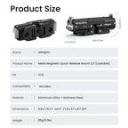 For Insta360 GO Ultra aMagisn Metal Magnetic Quick Release Mount 2.0 Lockable Adapter, For Insta360 GO Ultra