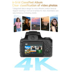 4K Flip-Screen High-Definition Waist-Level Viewfinder SLR Digital Camera, DC207, DC20 + Flash + CPL Lens + Lens Hood + Handheld Tripod