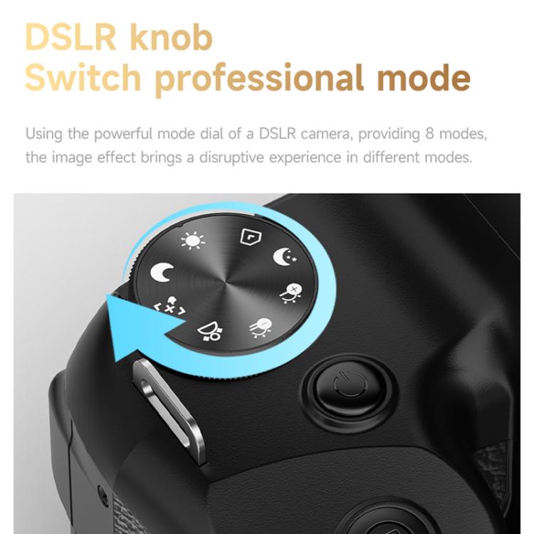 4K Flip-Screen High-Definition Waist-Level Viewfinder SLR Digital Camera, DC207, DC20 + Flash + CPL Lens + Lens Hood + Handheld Tripod