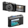 4K Waist-Level Viewfinder Flip-Screen Selfie Mirrorless Digital Camera, Crocodile Leather, Pebbled Texture, Crocodile Leather + Neck Strap, Pebbled Texture + Neck Strap