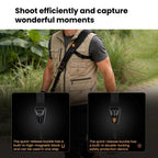 Cwatcun D275 Universal Camera Shoulder Strap Outdoor Anti-Drop Quick-Release Breathable Camera Sling, D275