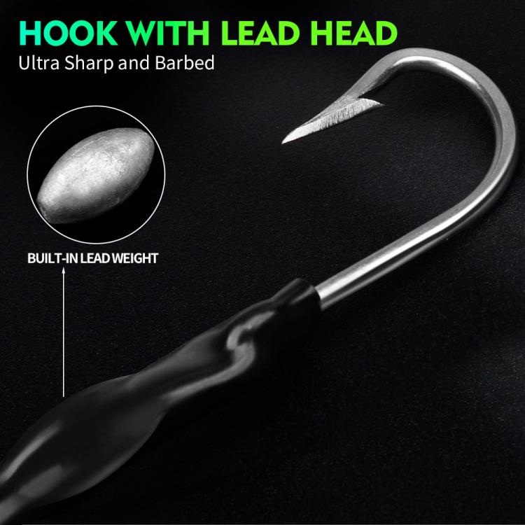 Saltwater Trolling Lure Rig Octopus Squid Skirt Lures with Spreader Bird & Weighted Lead Head Hook, PROBEROS 6inch, PROBEROS  9inch