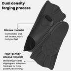 Swim & Dive Silicone Fins Long Flippers For Snorkeling & Water Sports, 27-29, 30-32, 33-35, 36-38, 39-41, 42-44