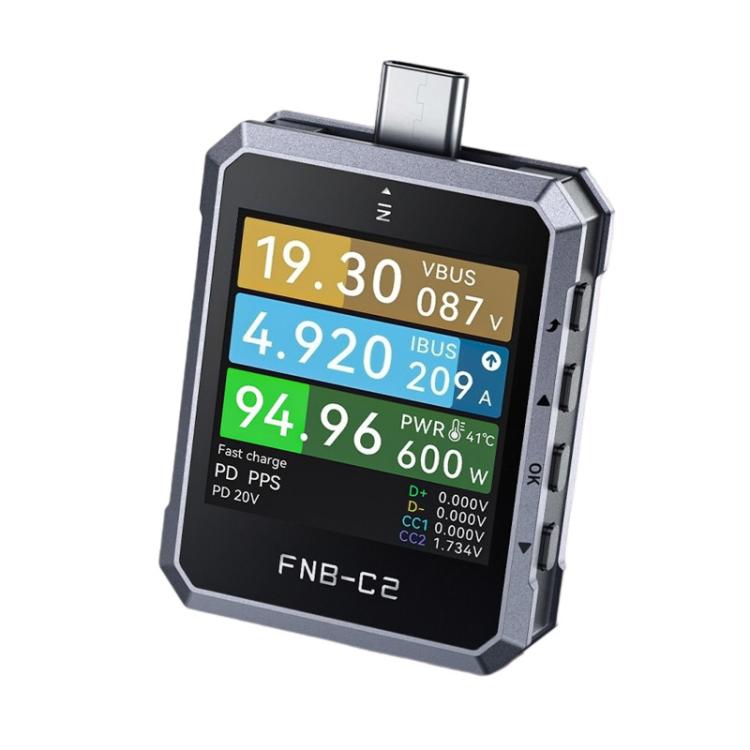 FNIRSI FNB-C2 PD3.1 Voltage & Current Meter Type-C Fast Charging Protocol Tester, FNB-C2