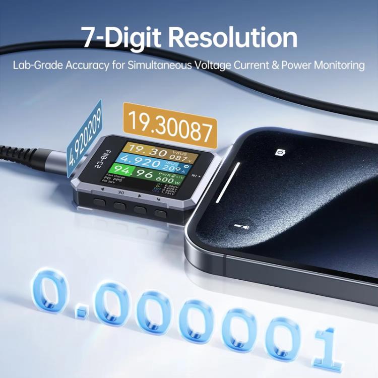 FNIRSI FNB-C2 PD3.1 Voltage & Current Meter Type-C Fast Charging Protocol Tester, FNB-C2