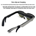 4pcs /Set Silicone Anti-Slip Ear Hooks for AI Smart Glasses Universal Comfort Eyeglass Ear Grips for Meta Ray-Ban, Xreal, Thunderbird