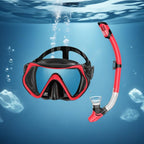 Snorkel Set for Adults 180-degree Panoramic View Diving Mask with Anti-Fog Lens Snorkeling Gear for Scuba Diving, Swimming