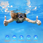 Snorkel Set for Adults 180-degree Panoramic View Diving Mask with Anti-Fog Lens Snorkeling Gear for Scuba Diving, Swimming