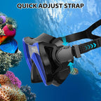 Snorkel Set for Adults 180-degree Panoramic View Diving Mask with Anti-Fog Lens Snorkeling Gear for Scuba Diving, Swimming
