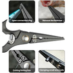 Stainless Steel Lure Pliers Multi-Function Fishing Pliers Hook Remover, Solid Handle