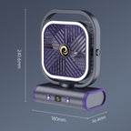 Desktop Mini Office Silent USB Wall-Mounted Fan, Gray Plug-in, Gray Rechargeable 1200mAh, Gray Rechargeable Oscillating 2400mAh, White Plug-in, White Rechargeable 1200mAh, White Rechargeable Oscillating 2400mAh