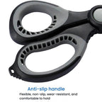 Lure Fishing Scissors With Serrated Blade For Cutting Fishing Line, Black Gray