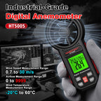 HABOTEST HT5005 Portable Digital Anemometer With Display Screen High Precision Wind Speed & Wind Temperature Tester, HT5005