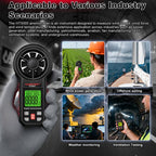 HABOTEST HT5005 Portable Digital Anemometer With Display Screen High Precision Wind Speed & Wind Temperature Tester, HT5005