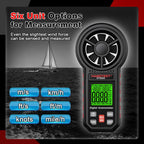 HABOTEST HT5005 Portable Digital Anemometer With Display Screen High Precision Wind Speed & Wind Temperature Tester, HT5005