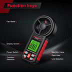 HABOTEST HT5005 Portable Digital Anemometer With Display Screen High Precision Wind Speed & Wind Temperature Tester, HT5005