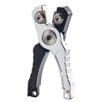 Aluminum Alloy Portable Fishing Line Cutter Tungsten Steel Blades Mini Fishing Shears, Silver Black